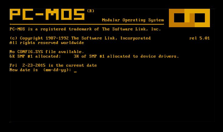 File:CollabVM Advent Calendar 2021 - December 2nd - PC-MOS-386 boot screen.png