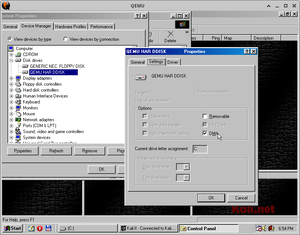 A screenshot showing how to enable DMA